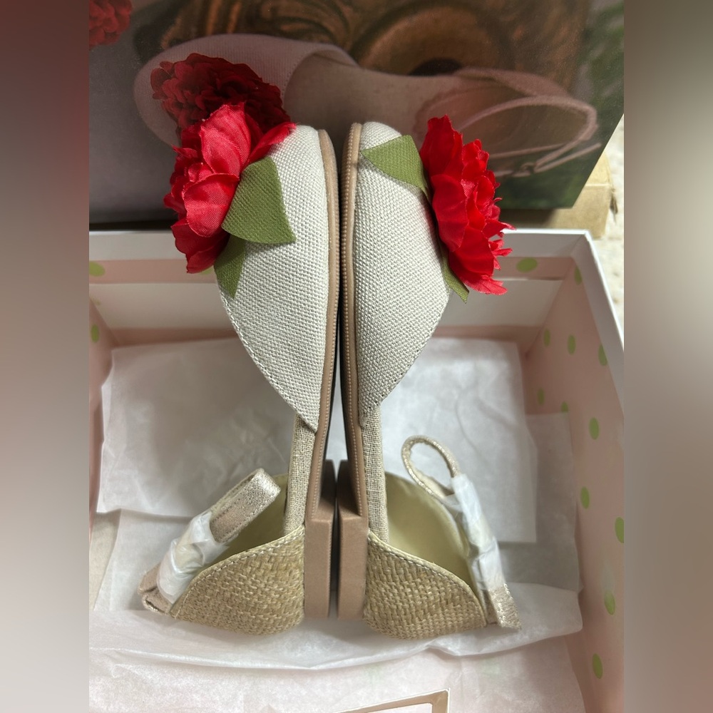 NEW Joyfolie Hailey Flat Mary Jane Youth Shoe Sz 11 Girl Y11 Red Flower Holiday - Picture 7 of 14